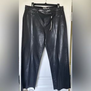 L’Agence Wanda High-Rise Crop Wide Leg Coated 32